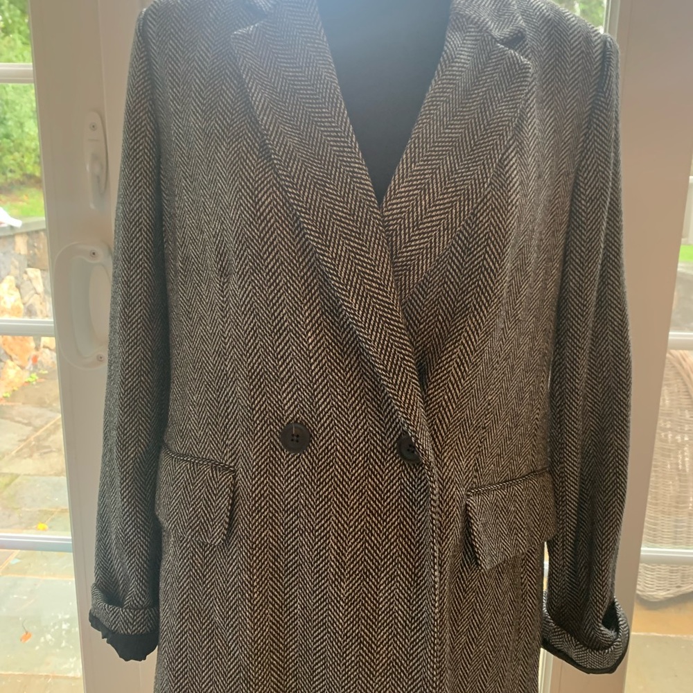 H&M houndstooth black & white blazer size 8